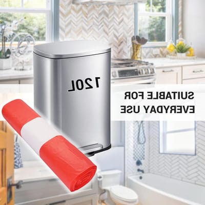 Vuilniszakken 120 liter - Afvalzakken Prullenbakzakken - Huishoudelijk Afval - Lekbestendig Materiaal - 70 x 110 cm - Rood