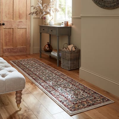 Flycarpets Loper Klassiek Vloerkleed - Vintage - Sandford - Creme 60 x 230 cm