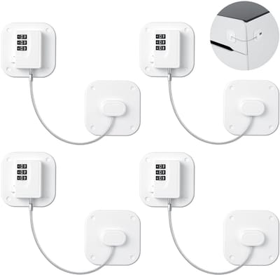 Unyqoos® Veiligheidsset met digitale sloten voor koelkasten, kasten en ramen zonder boren