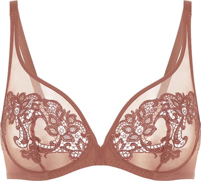 Simone Pérèle - Saga Plunge BH Tender Brown - maat 75E - Bruin