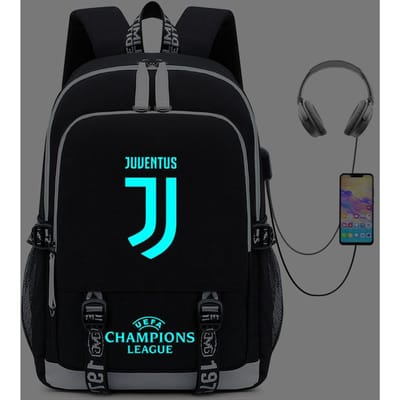 Sac à Dos Périphérique Ronaldo à Chargement USB Sac d'École Lumineux pour Étudiant Sac de Randonnée Extérieure 16inch