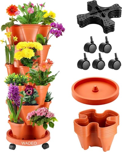 Zylo® Verticale Tuin met Watersysteem - Verticale Moestuin - Watersysteem - Oranje - ‎35cm x 25cm x 34cm;