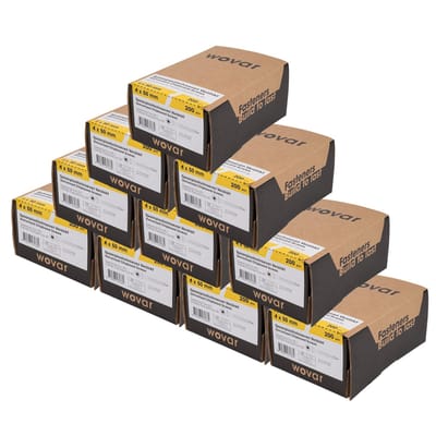 Spaanplaatschroeven Verzinkt 4 x 50 mm Torx 20 Deeldraad | 2000 Stuks