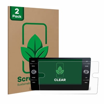 2 Stuks Screenprotector voor Volkswagen Tiguan II Allspace 2017-2021 Discover Media 8" - Hoogwaardige Beschermfolie transparant