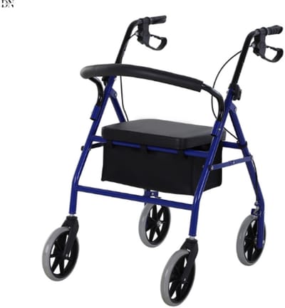 Deniva - Rollator - Met Zitje & Stoel - Met Remmen - In Hoogte Verstelbaar - Met Tas - Voor Ouderen - 84-93 cm - Max. 120 kg