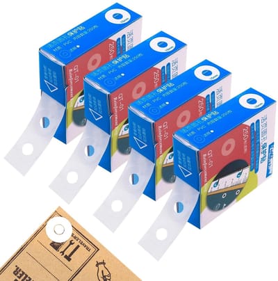 Dailygoods- Gatversterker 1000 stuks - Zelfklevende Versterkingsringen - Buitendiameter 15 mm - PVC Materiaal - Waterdicht - Ideaal voor Kantoor/Thuisgebruik
