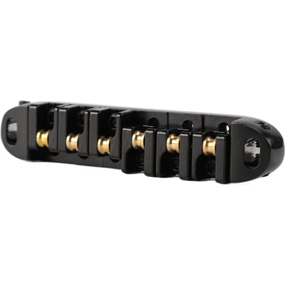 Gitaar Roller Zadels Brug Aluminiumlegering Zwart Stemmechanisme Staartstuk Brug Vervanging met Schroefdraad black