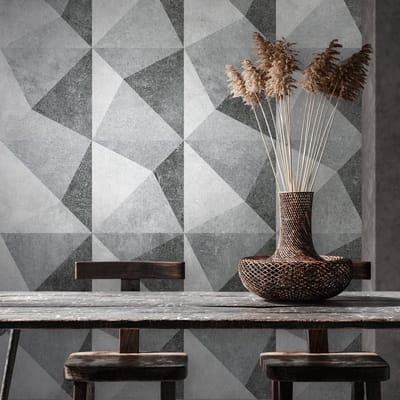 Fotobehang Profhome 382811-GU vliesbehang hardvinyl warmdruk in reliëf glad in betonlook mat blauw grijs 1,59 m x 2,8 m