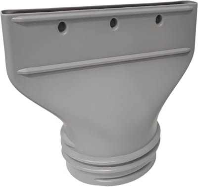Airco Slang Adapter Rond naar Plat – Voor Mobiele Airco – Geschikt voor 13 cm en 15 cm Slangen – Rechtsdraaiende Schroefdraad – ABS – 1 Stuk