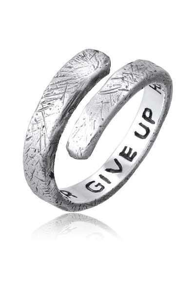 Haze & Glory - Ring - Wickelring 925 Sterling Silber - Never Give Up - Heren