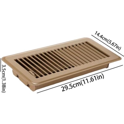 Vloerrooster van Koolstofstaal Hoge Efficiëntie Roestvrij Beloopbare Ventilatiekappen Eenvoudig te Installeren Verstelbare Luchtroosters Vloer voor Thuis beige
