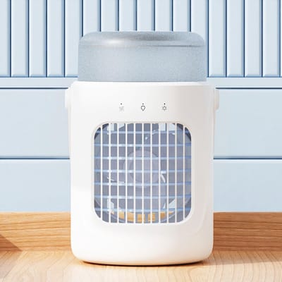 Draagbare Airconditioner - Mini Koeler Ventilator - Persoonlijke Koeling - Verdampingstechnologie - 145 x 235 cm - Wit