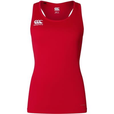 Canterbury Dames/Dames Club Dry Racerback Tanktop (Vlag rood)