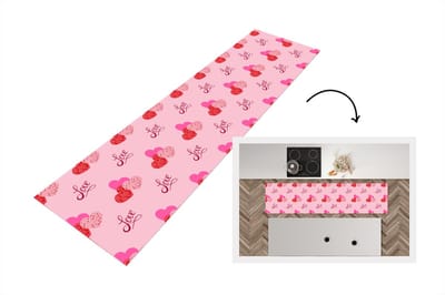 Keukenloper - Loper keuken - Love - Design - Liefdes cadeau - 200x50 cm - Keukenloper vinyl