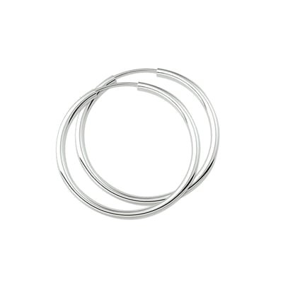 TFT oorringen Ronde Buis Zilver Glanzend 2 mm x 30 mm