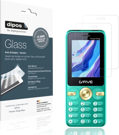 dipos – 2x Pantserfolie geschikt voor GFive Power King New | 9H Screenprotector