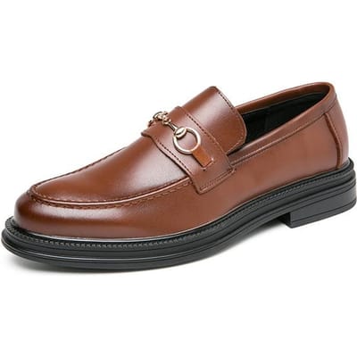 Nieuwe Vintage Echt Leer Heren Loafers Hoge Kwaliteit Heren Slip-On Schoenen Heren Dresschoenen Handgemaakt Zakelijk Formeel Italiaanse Schoenen 44 bruin