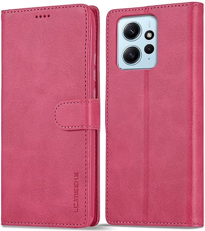 LC.IMEEKE Hoesje - Geschikt voor Xiaomi Redmi Note 12 4G Hoesje - LC.IMEEKE Luxe Book Case - Roze