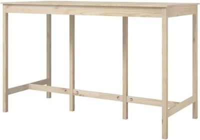 Houten bartafel - Hoge tafel - Gezellig tafelen - Massief grenenhout - 180x80x110 cm - Naturel