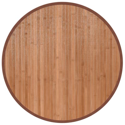 vidaXL - Vloerkleed - rond - 60 - cm - bamboe - naturel