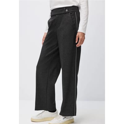 Broek met rechte pijpen en tape