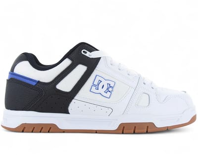 DC Shoes Stag - Heren Sneakers Skater Skate Schoenen Leer Wit DC01813-100 , Maat: EU 44.5