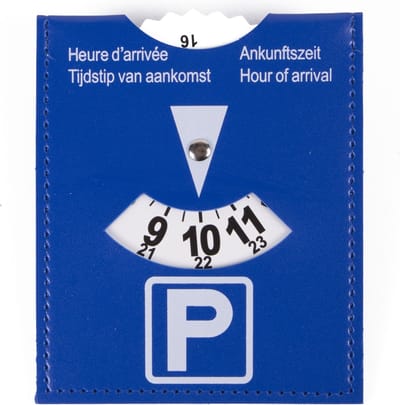 Benson Blauwe parkeerkaart - Compact - Duurzaam PU - Europees goedgekeurd - 12 x 10 cm