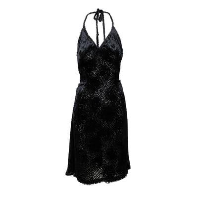 Vivienne Westwood Gold Label halterjurk van imitatiebont - jaren '90