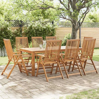 vidaXL - Inklapbare - stoelen - 8 - st - massief - acaciahout