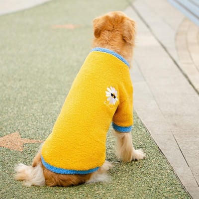 Honden kleding voor grote honden Fleece hond hoodies Zacht warm kostuum Huisdier hond vest Golden Retriever Collie Labrador Grote hond jas 3XL yellow