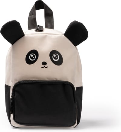 Rugzak voor kinderen met een leuk dierenontwerp / Panda. Uitgevoerd in RPET. Buitenvak met ritssluiting. Gewatteerde handgrepen en achterkant [21,5cm/29cm/17,5cm]