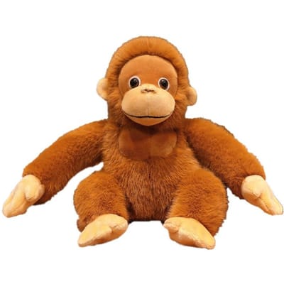 Peluche Orang-outan Douce Simulation Animal en Peluche Jouet Peluche Animal en Peluche Dessin Animé Singe Décoration Sac Pour Garçons Filles Cadeau d'Anniversaire