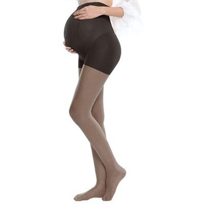 Collants de Grossesse Leggings de Maternité Vêtements de Grossesse Femmes Enceintes Bas Noirs Sexy Ultra-Fins Nylon Super Élastique Soie 110-165 pound beige