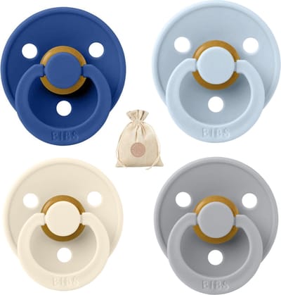 BIBS fopspenen - T1 -Cornflower, Ivory, Cloud, Baby blue -0-6 maanden - spenen - speen - fopspeen - BolleToet speenzakje