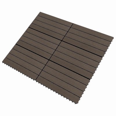 vidaXL - Terras - Tegel - 6 - st - Donkerbruin - 60 - x - 30 - cm - WPC