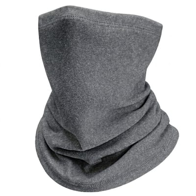 Houtskoolgrijze sport nekwarmer unisex fleece sjaal bandana ademende winddichte nekdoek geschikt voor hardlopen fietsen wandelen skiën en outdoor sportactiviteiten multifunctionele hals sjaal