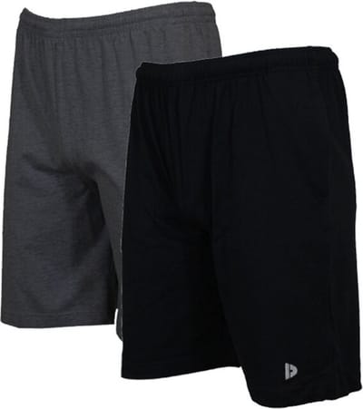2-Pack Donnay - Ess. joggingshort (Roy) - Sportshort - Charcoal-marl/Black (1030) - maat M