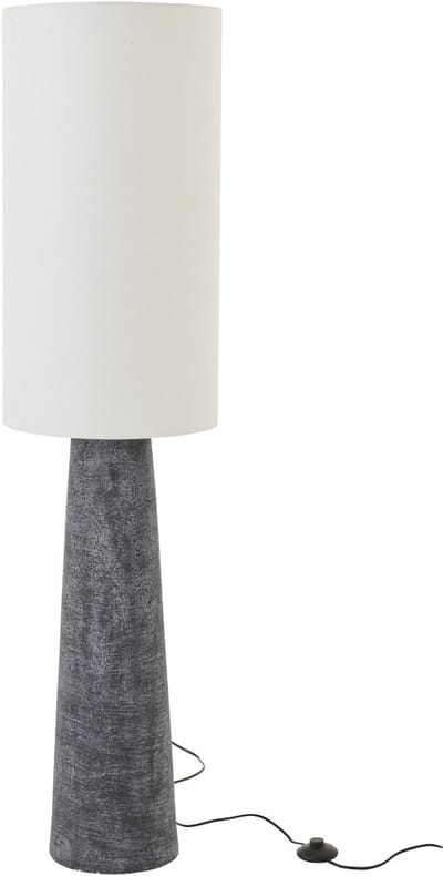 J-Line vloerlamp Ava - glas - zwart/wit - medium