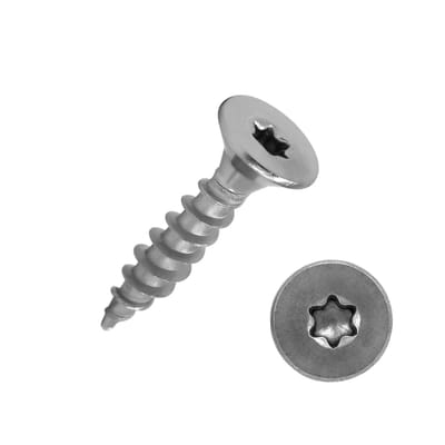 Spaanplaatschroeven Roestvrij - Universele Houtschroeven - Houtbouw Terrassen - Torx Aandrijving Verzonken Kop - 3.0 x 40 mm - Metaal