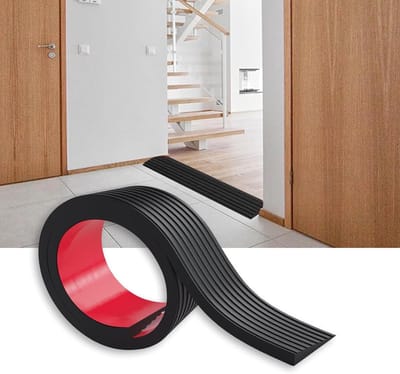 Drempelhelling Rubber 100 cm – Zelfklevend, Antislip, 800 kg – 2,5 cm Hoogtecompensatie voor Rolstoel, Kinderwagen, Robotstofzuiger – Binnen & Buiten