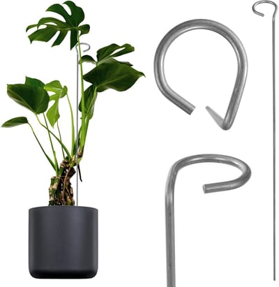 KADAX Plantenhouder van gepoedercoat staal, weerbestendige bloemensteun, plantensteun, klimhulp voor planten, tuin, balkon, plantenhouder (hoogte 60 cm)