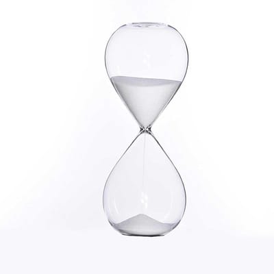 Zandloper Decoratie - Keukentimer Glas - Tijd Beheren - Handgeblazen Borosilicaatglas - 30 minuten - Wit