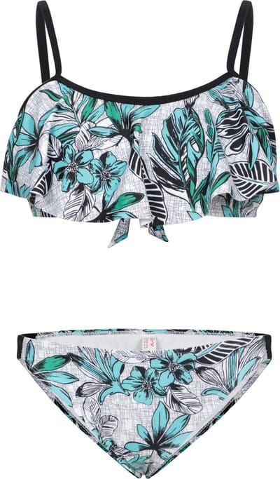 Bikini met volant top Jungle bloemen 128-134