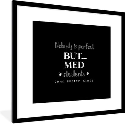 Fotolijst incl. Poster - Geneeskunde - Studenten - Universiteit - Leren - Onderwijs - 40x40 cm - Posterlijst