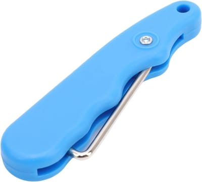 Schaats Vetertrekker - Veterspanner Schaatsen - Veters Strakker Maken - Roestvrij Staal - 10 x 3 x 1 cm - Blauw