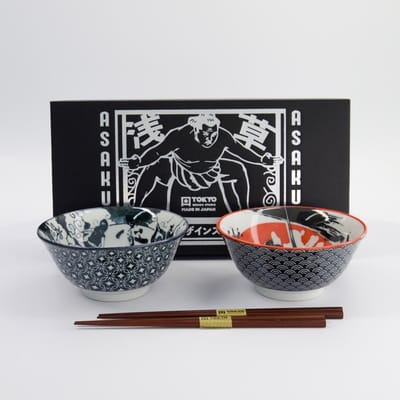 Tokyo Design Studio - Asakusa Tayo Bowl - Unieke Samurai en Ninja design - Inclusief eetstokjes