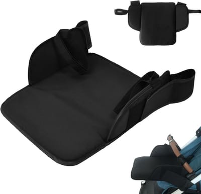 Kinderwagen Voetsteun - Zitverlenging Beensteun - Comfortabel Reizen - Universele Pasvorm - 35 x 30 cm - Zwart