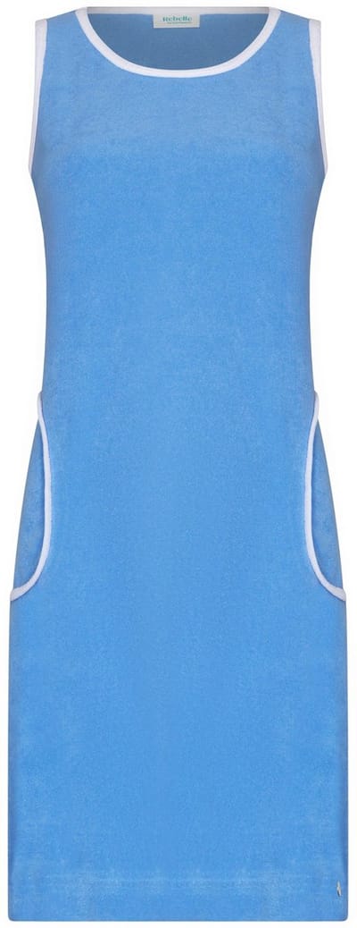 MyRebelle - Jurk - Tropic Blush - Badstof - Mouwloos - Blauw - Maat 36