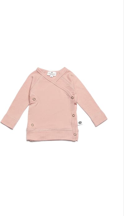 Baby wollen overslagtrui – Merinowol - Misty Rose 50
