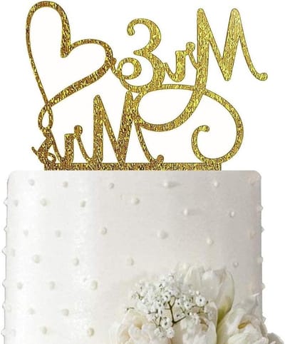 Elegante Cake Topper voor Bruiloft - Mr & Mrs Decoratie voor Trouwtaart, Jubileum en Feestelijkheden in Goud